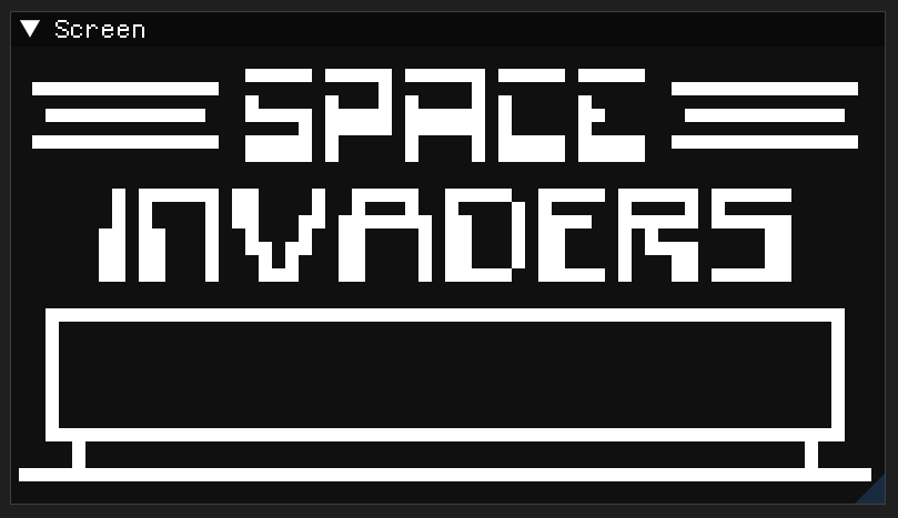 Space Invaders rendered on CHIP-8 screen