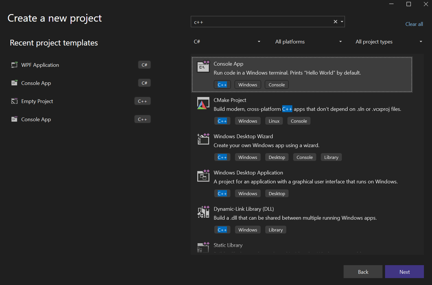 CHIP-8 project setup screenshot