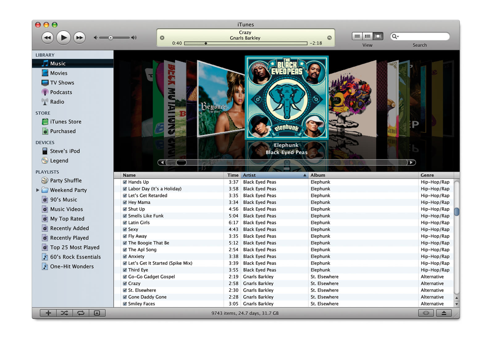 Cover Flow in iTunes 7